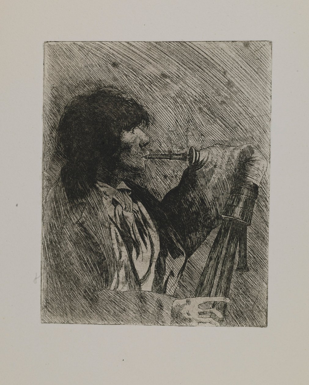 Bez názvu - muž s dudami od Joseph Stella