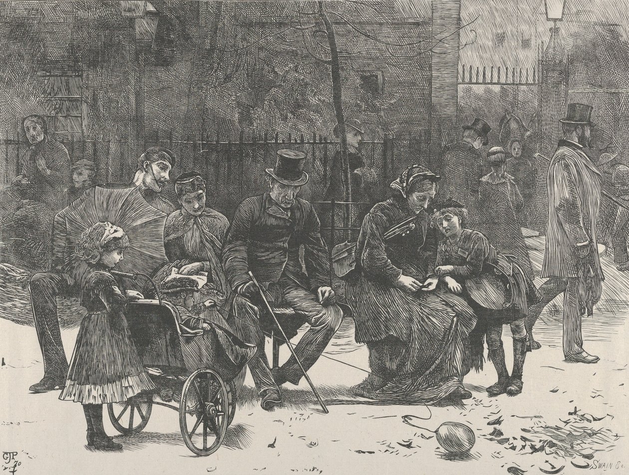 Sedadlo v parku St. James, 1870. od Joseph Swain