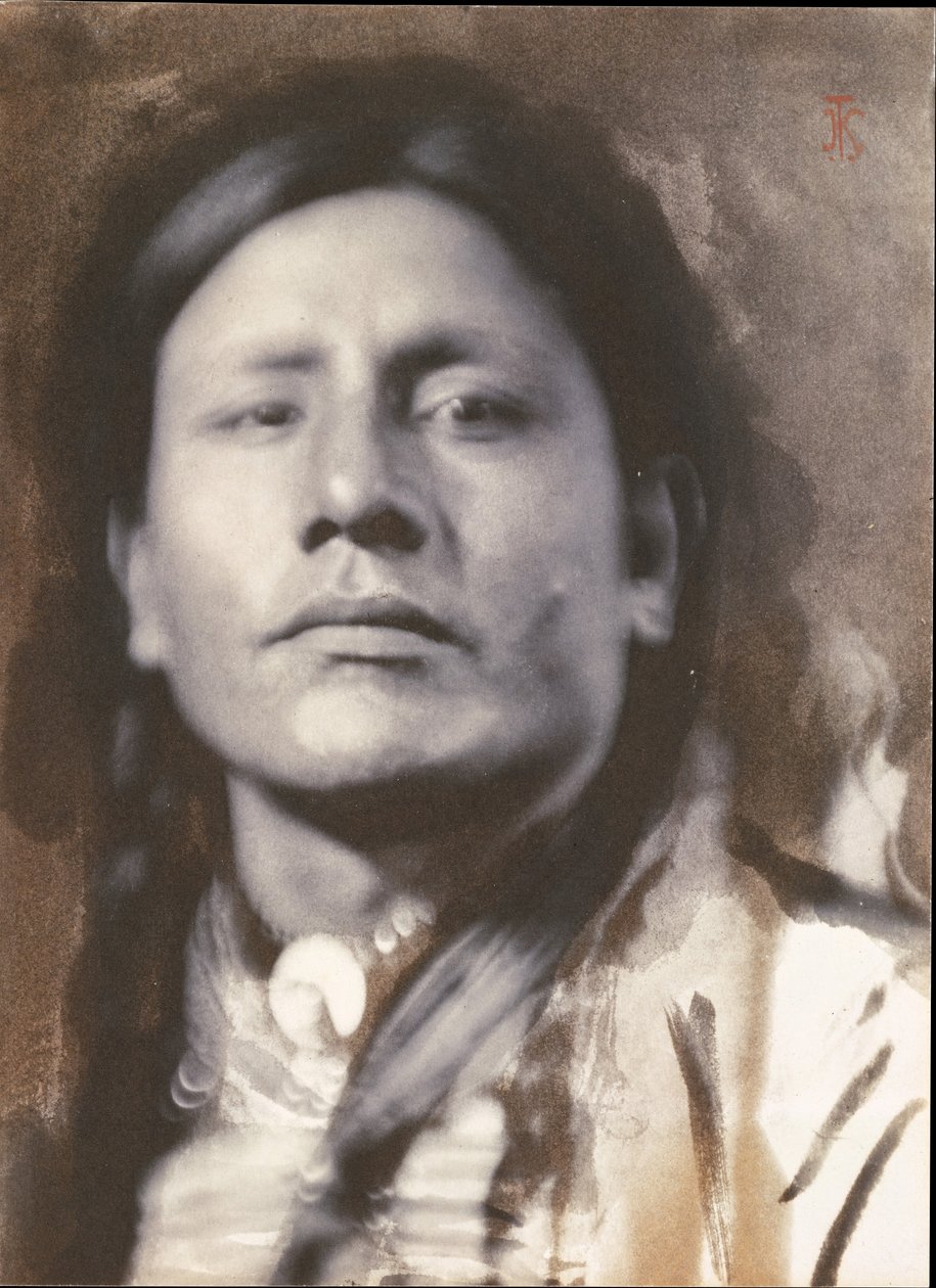 Náčelník Siouxů [nemá koně], 1898. od Joseph Turner Keiley