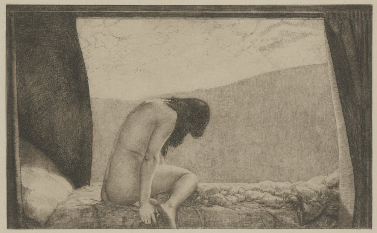 Opuštěný, asi 1913 (rytina) od Joseph Uhl