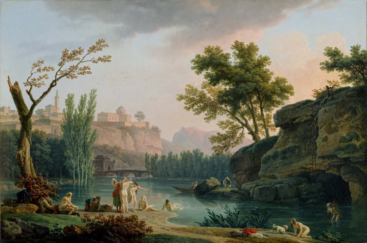 Letní večery, italská krajina. od Joseph Vernet