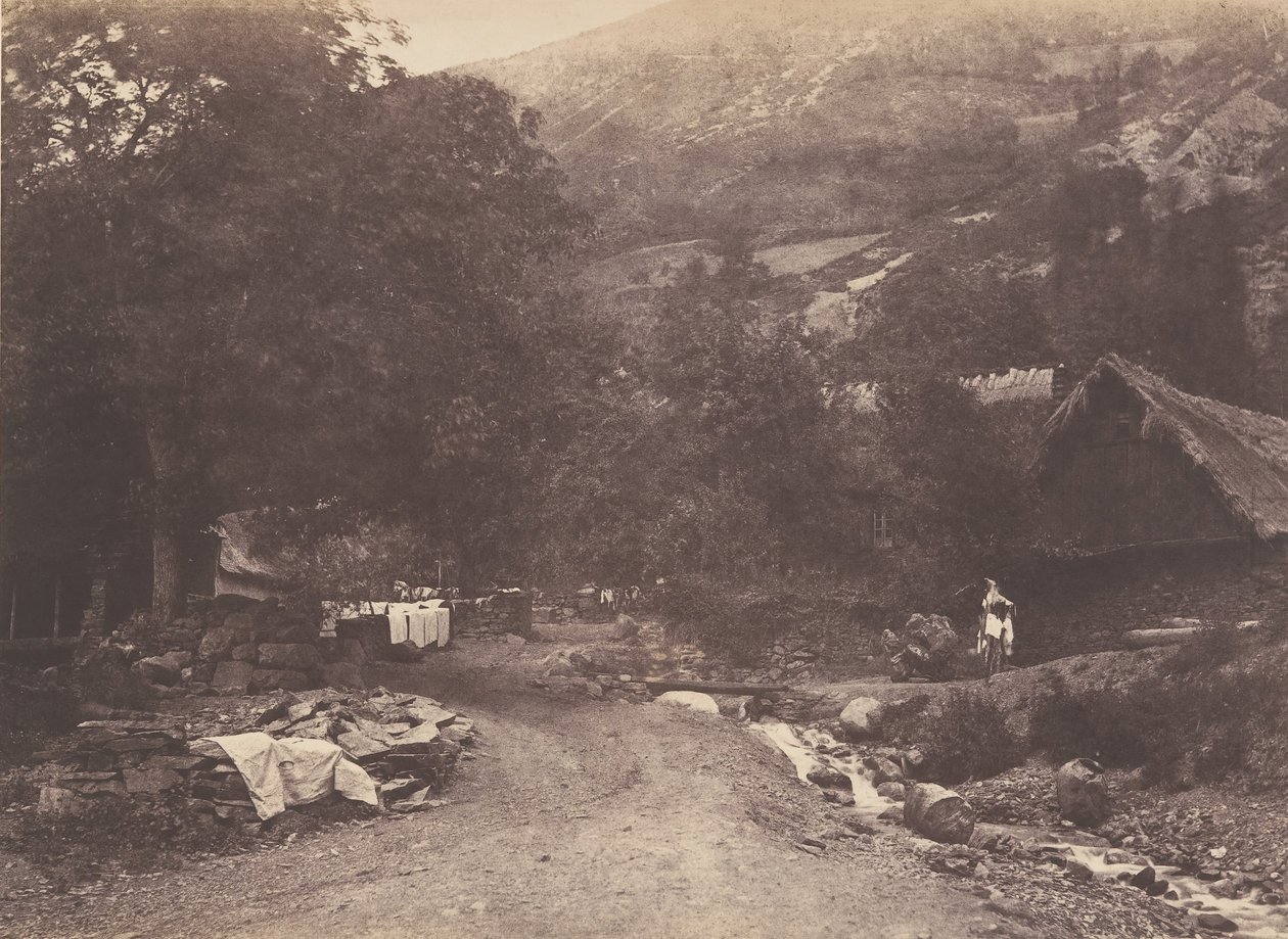 Vesnice Montaubant převzata z Luchon, 1853. od Joseph Vigier
