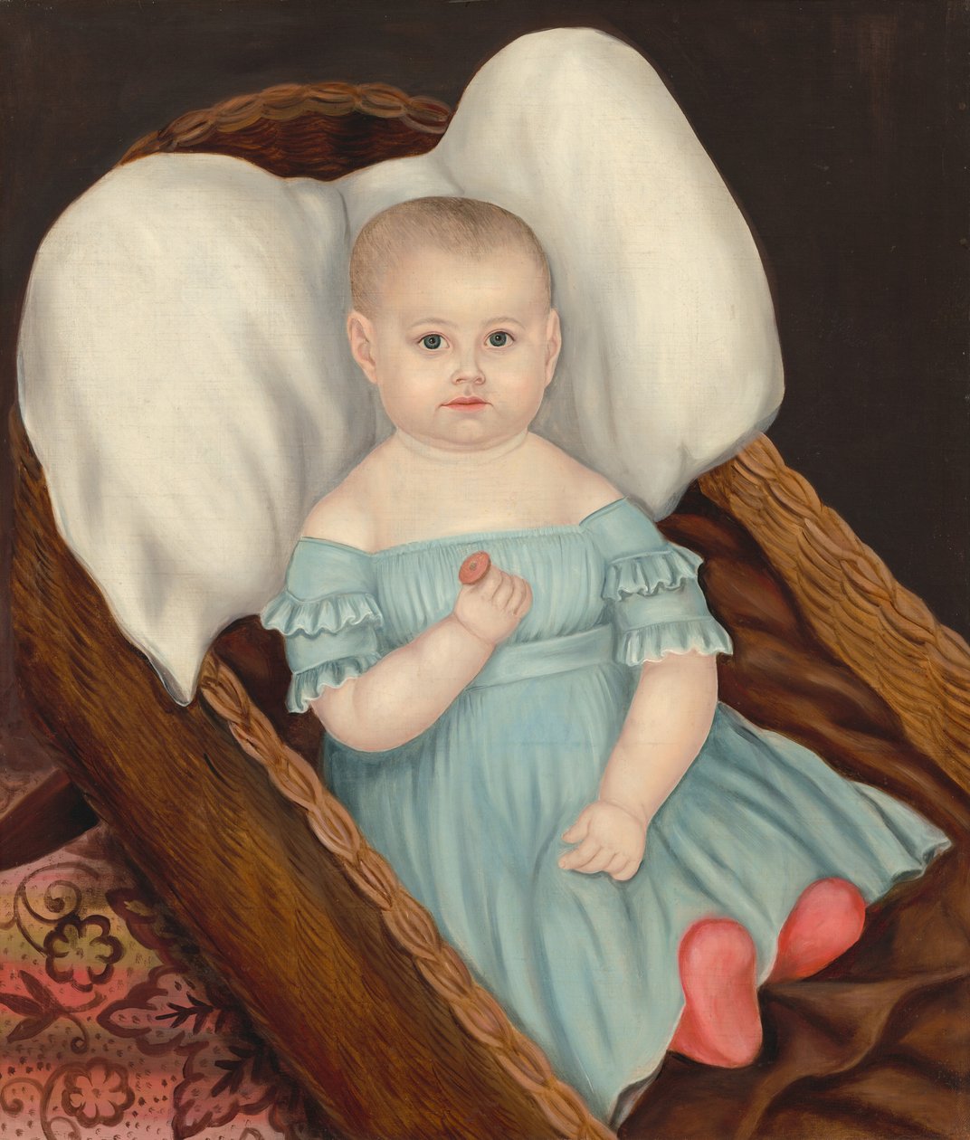 Dítě v proutěném koši, c. 1840. od Joseph Whiting Stock