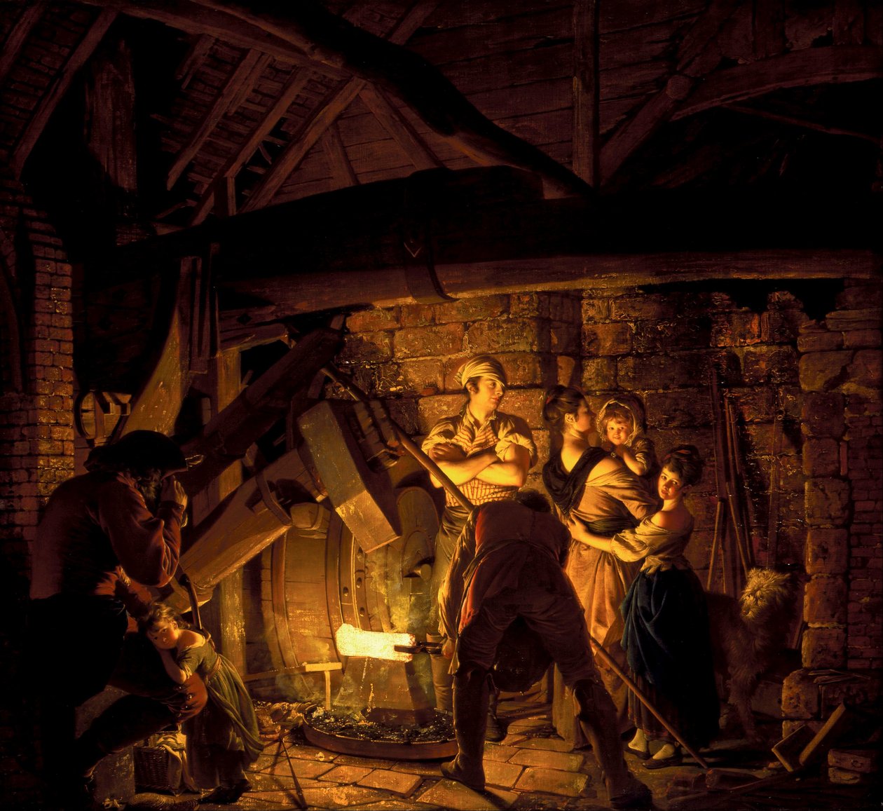 Železná kovárna od Joseph Wright of Derby
