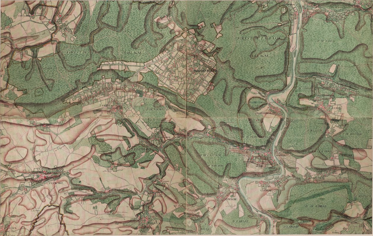 Mapa St. Gerard - Saint -Gérard od Joseph de Ferraris