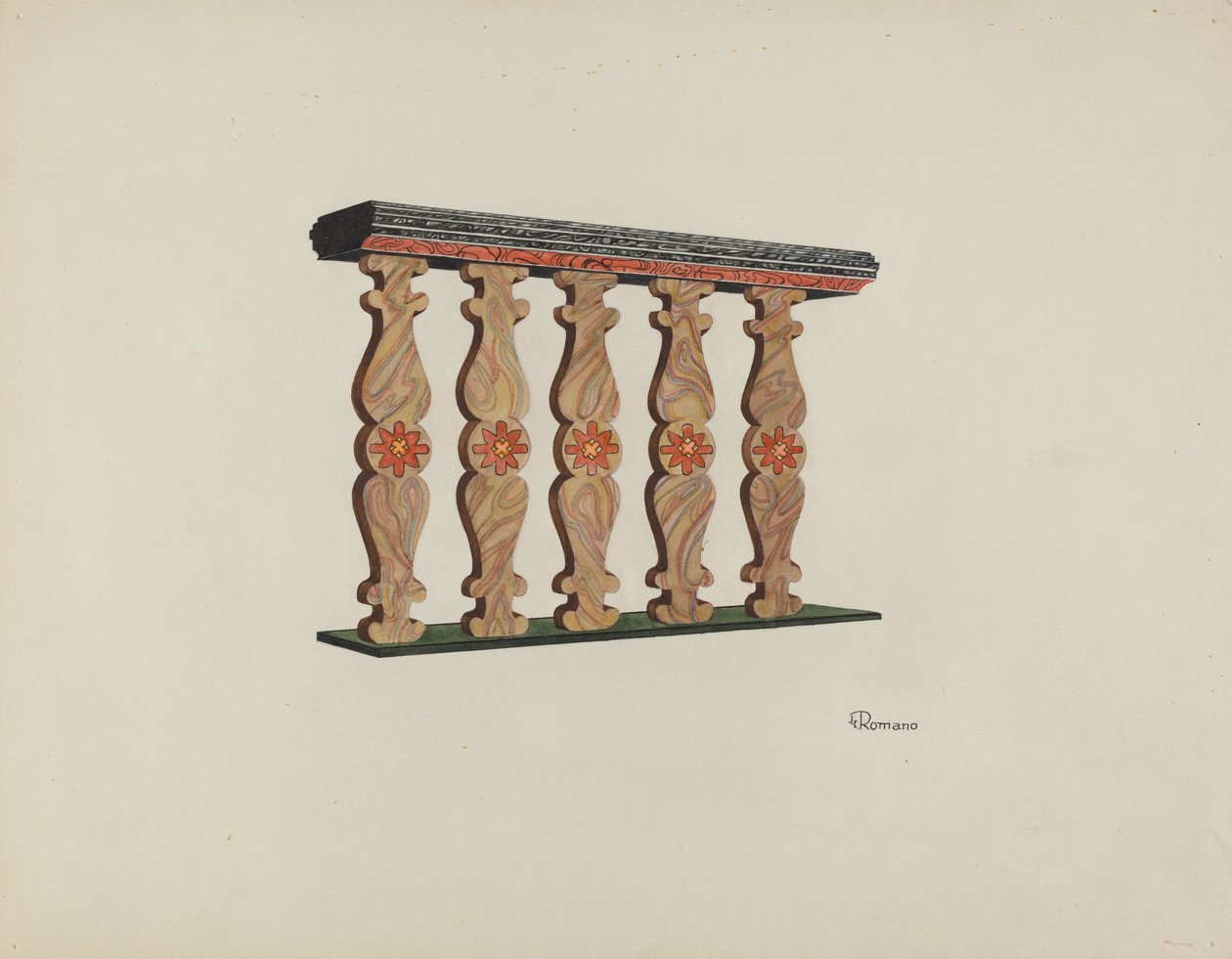 Choir Rail, 1938. od Josephine C. Romano