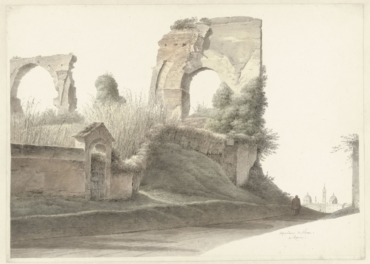 Neronův akvadukt v Římě od Josephus Augustus Knip
