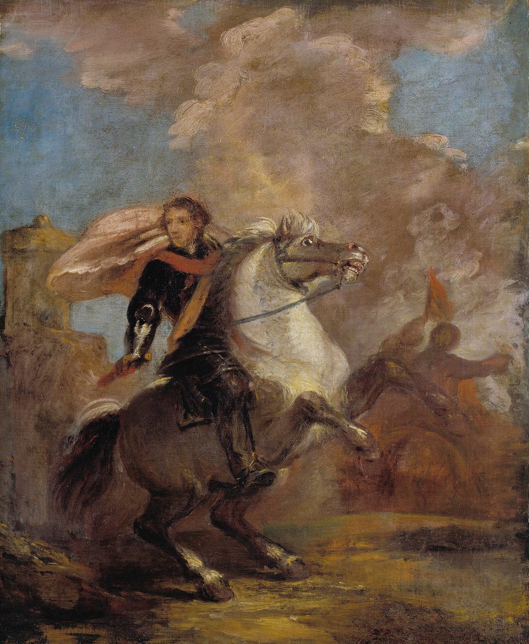 Důstojník na koni od Joshua Reynolds