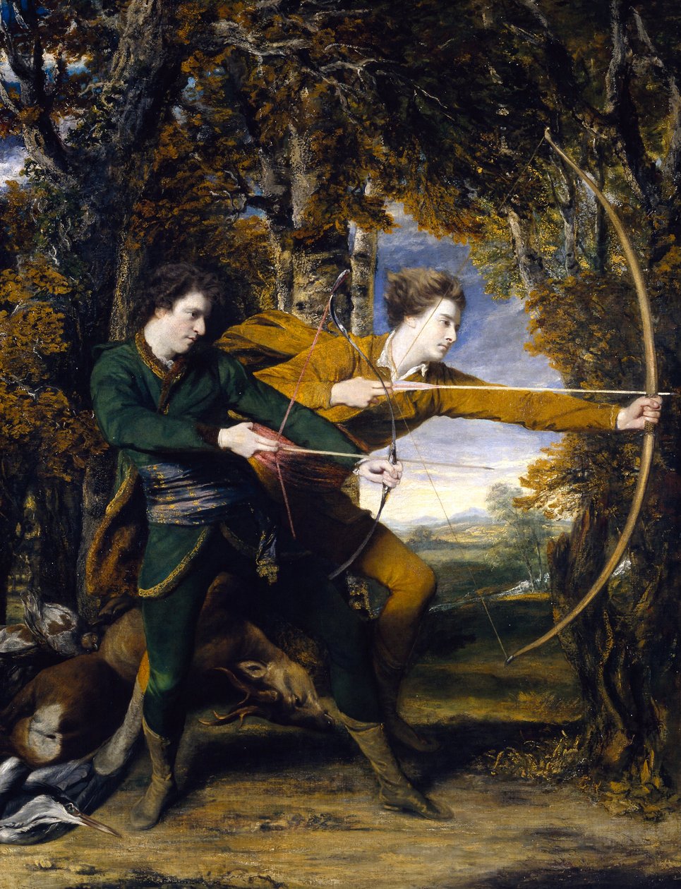 Plukovník Acland a Lord Sydney- lukostřelci od Joshua Reynolds