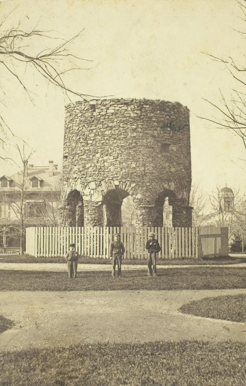 Kamenná věž bez názvu s chlapci, 1850-1880. od Joshua Appleby Williams