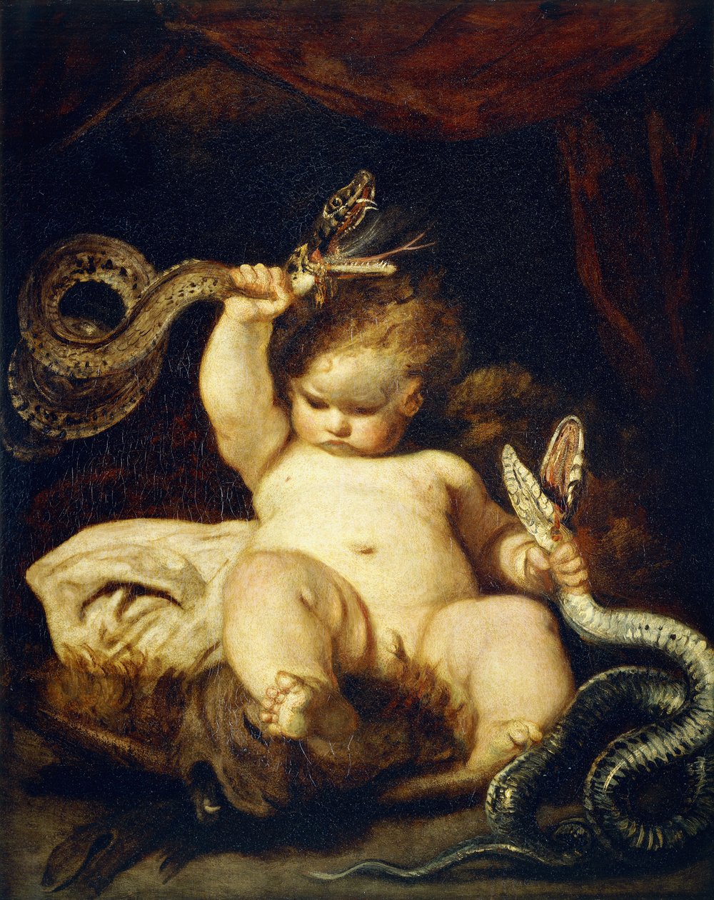 nemluvně Herkules, od Joshua Reynolds