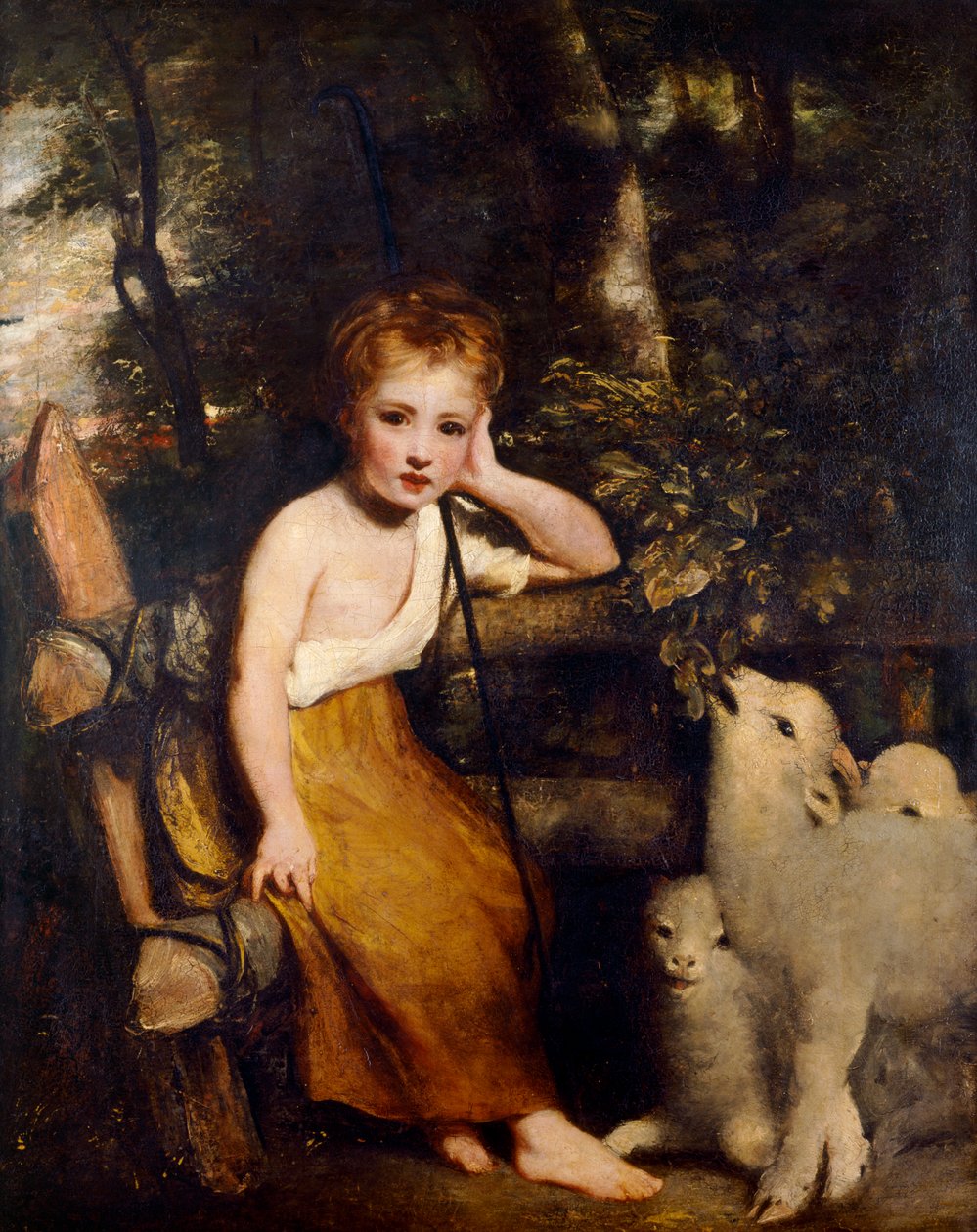 Mladá pastýřka (olej na plátně) od Joshua Reynolds