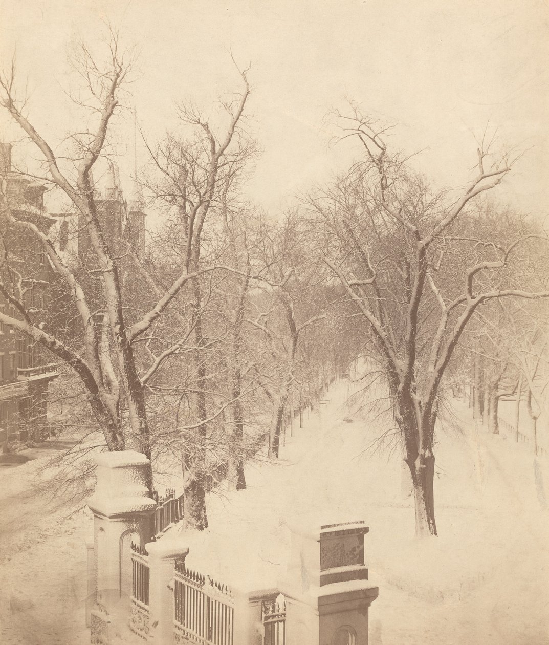 Boston Common Snow Scéna od Josiah Johnson Hawes