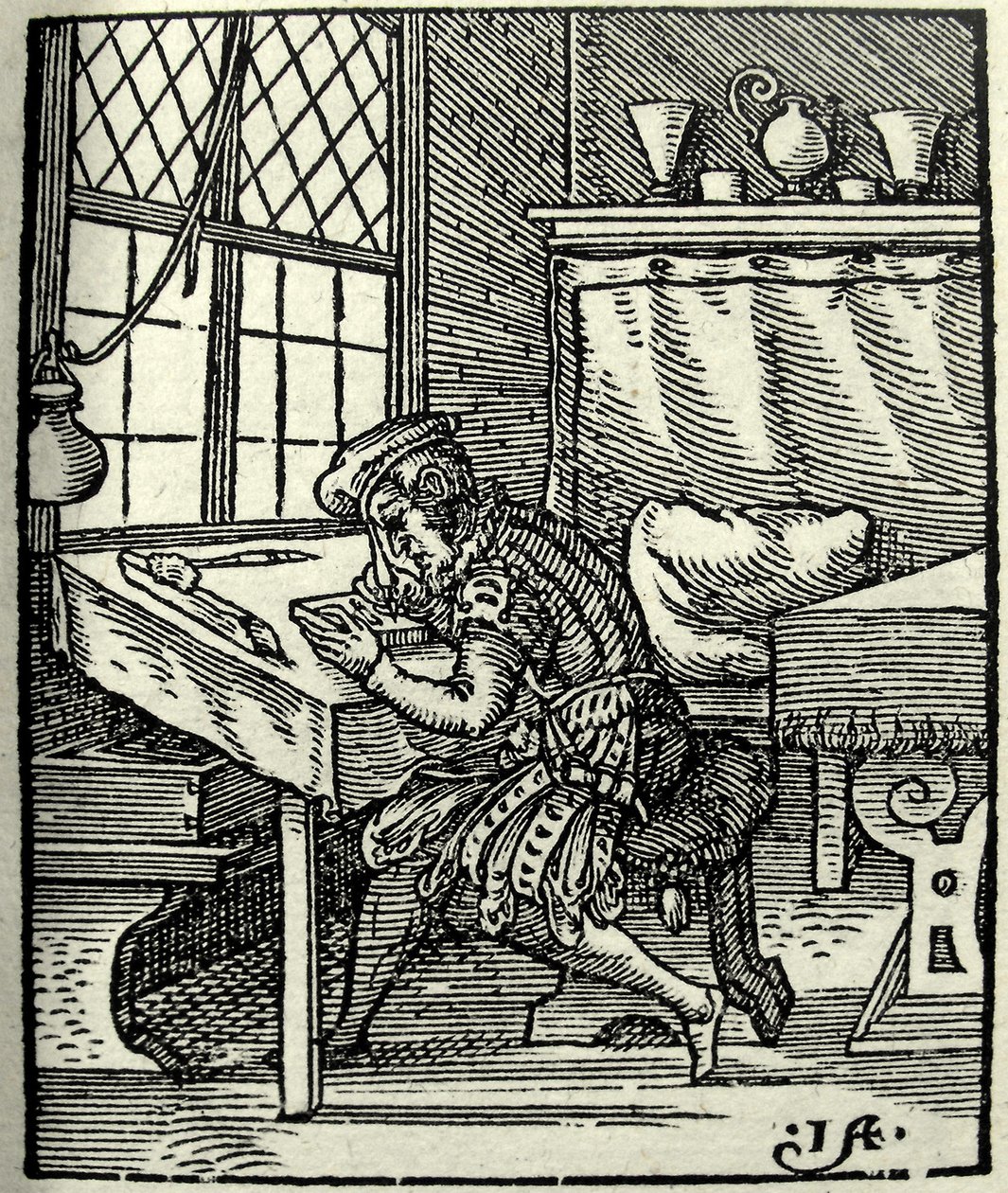 Řezačka Woodblock, 1568 od Jost Amman
