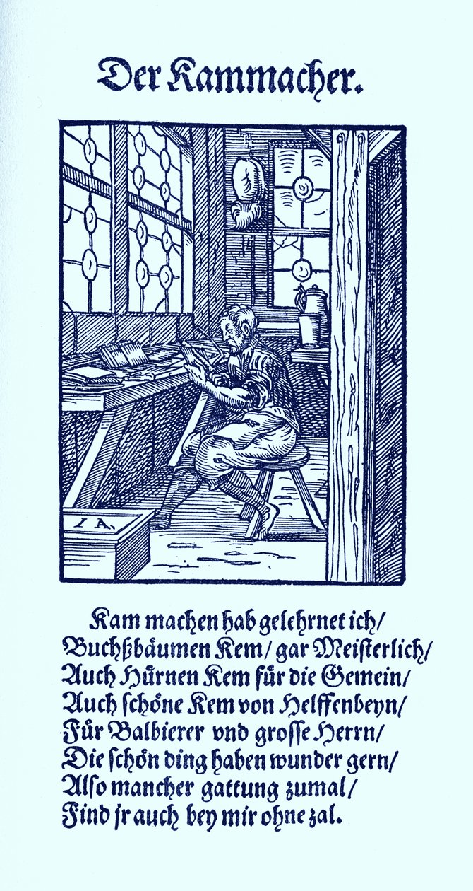 Výrobce hřebenů od Jost Amman