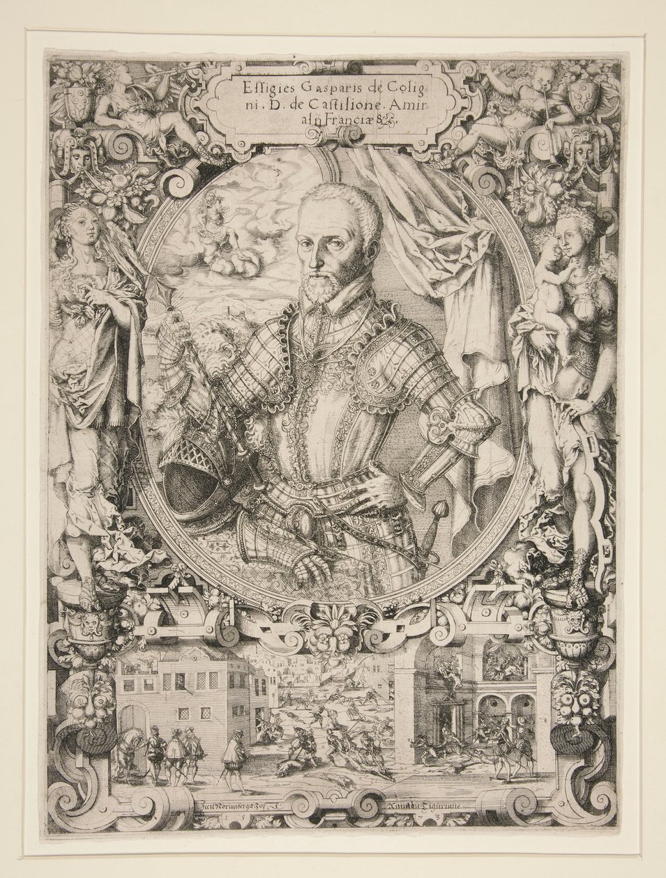 Gaspard de Coligny, admirál Francie od Jost Amman