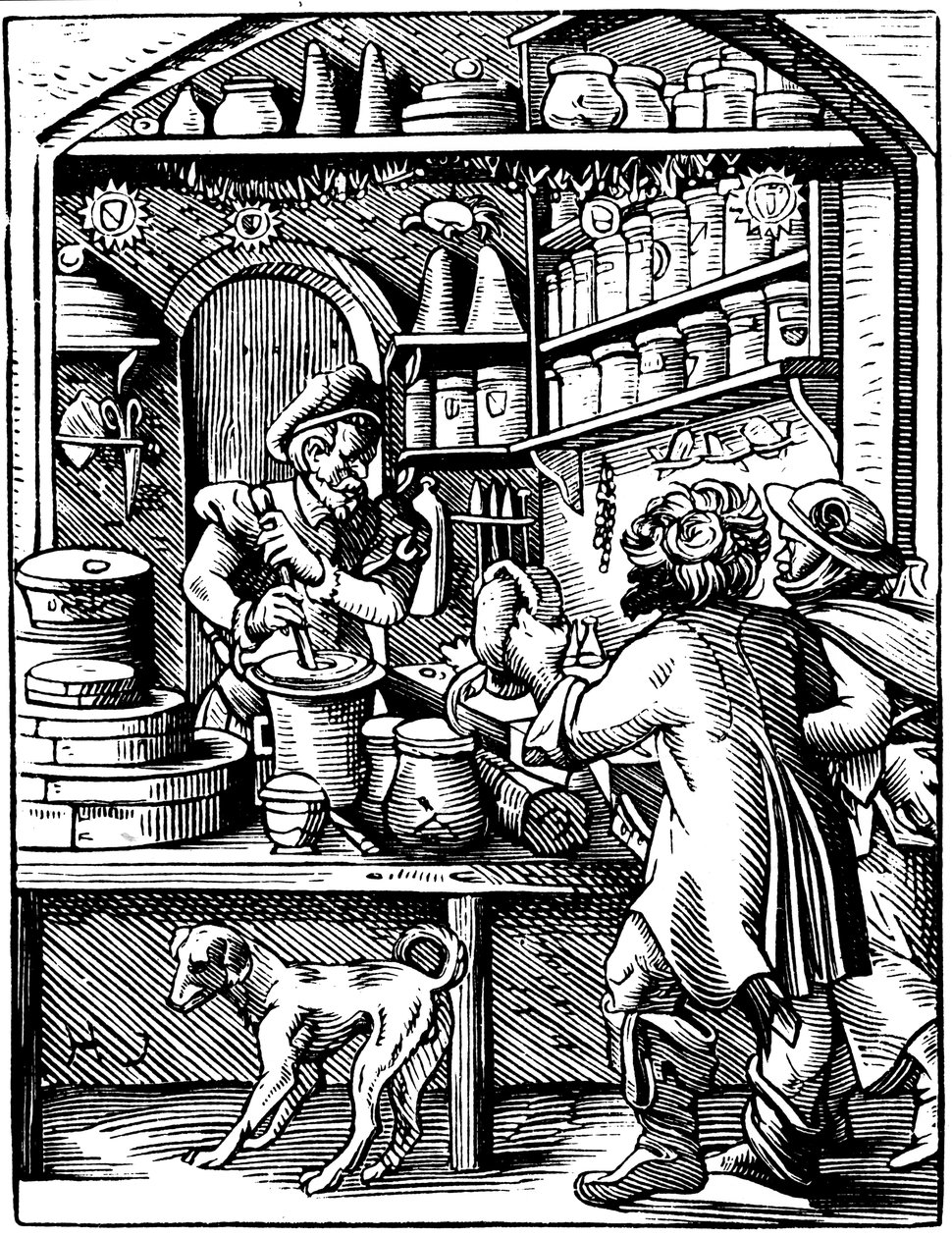 Obchod s drogami, 1568 od Jost Amman