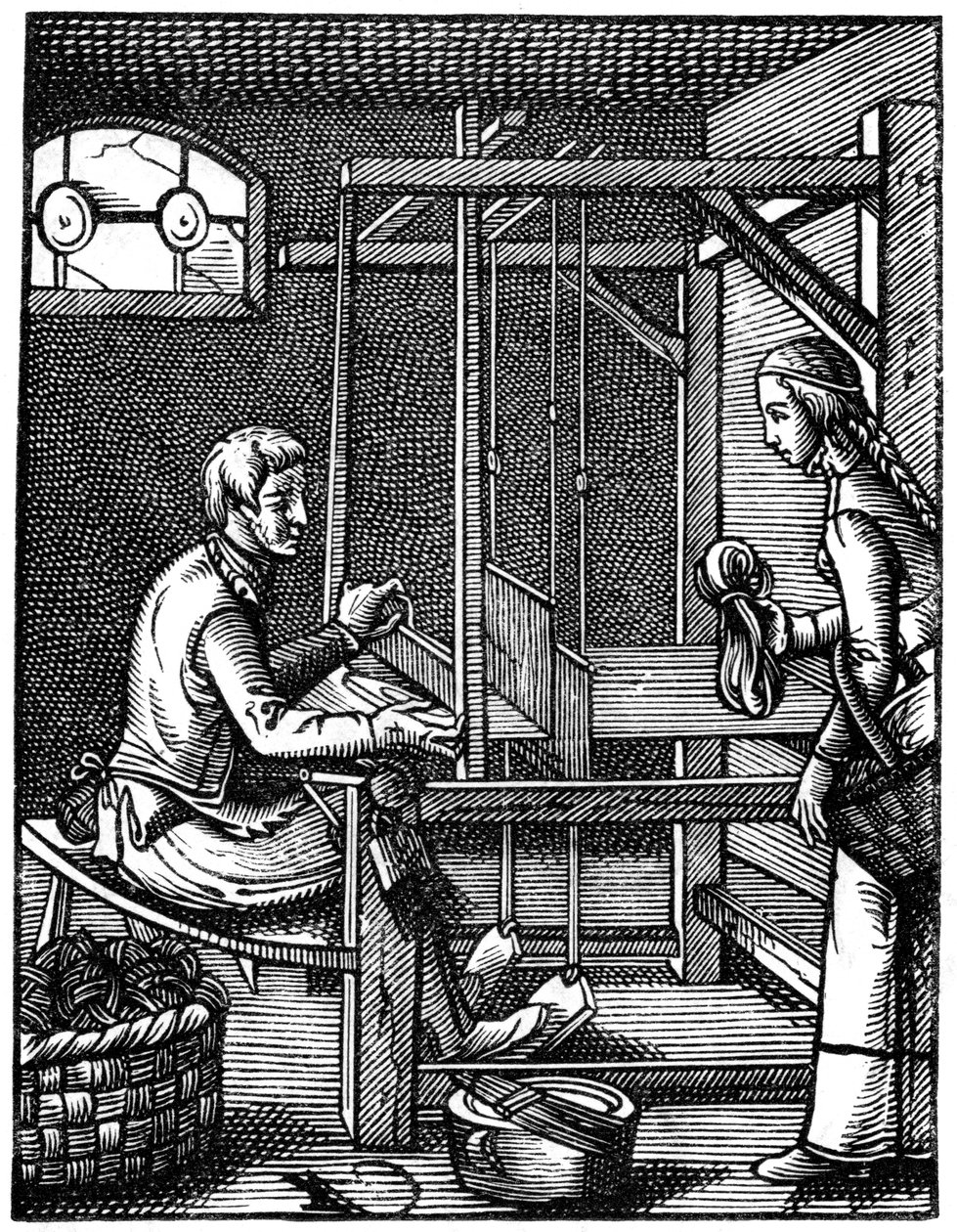 Weaver, 16. století, 1870. od Jost Amman