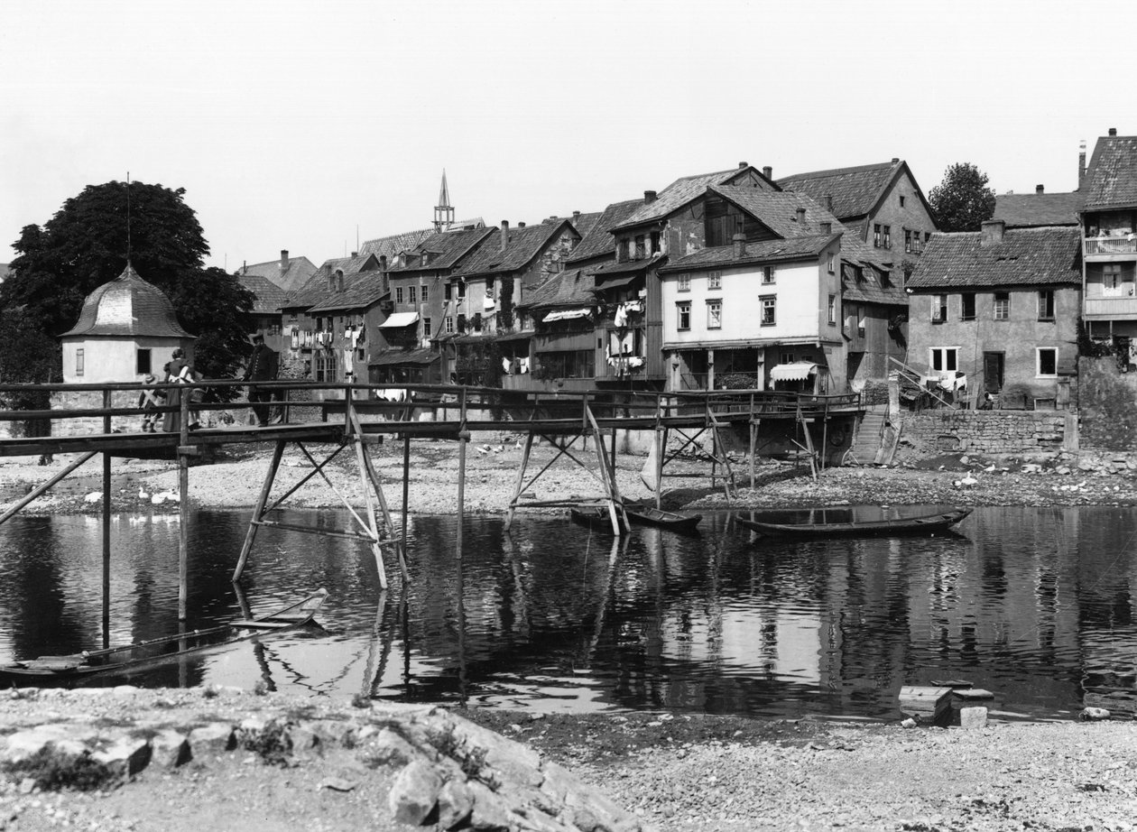 Řeka Nahe, Bad Kreuznach, kolem roku 1910 od Jousset
