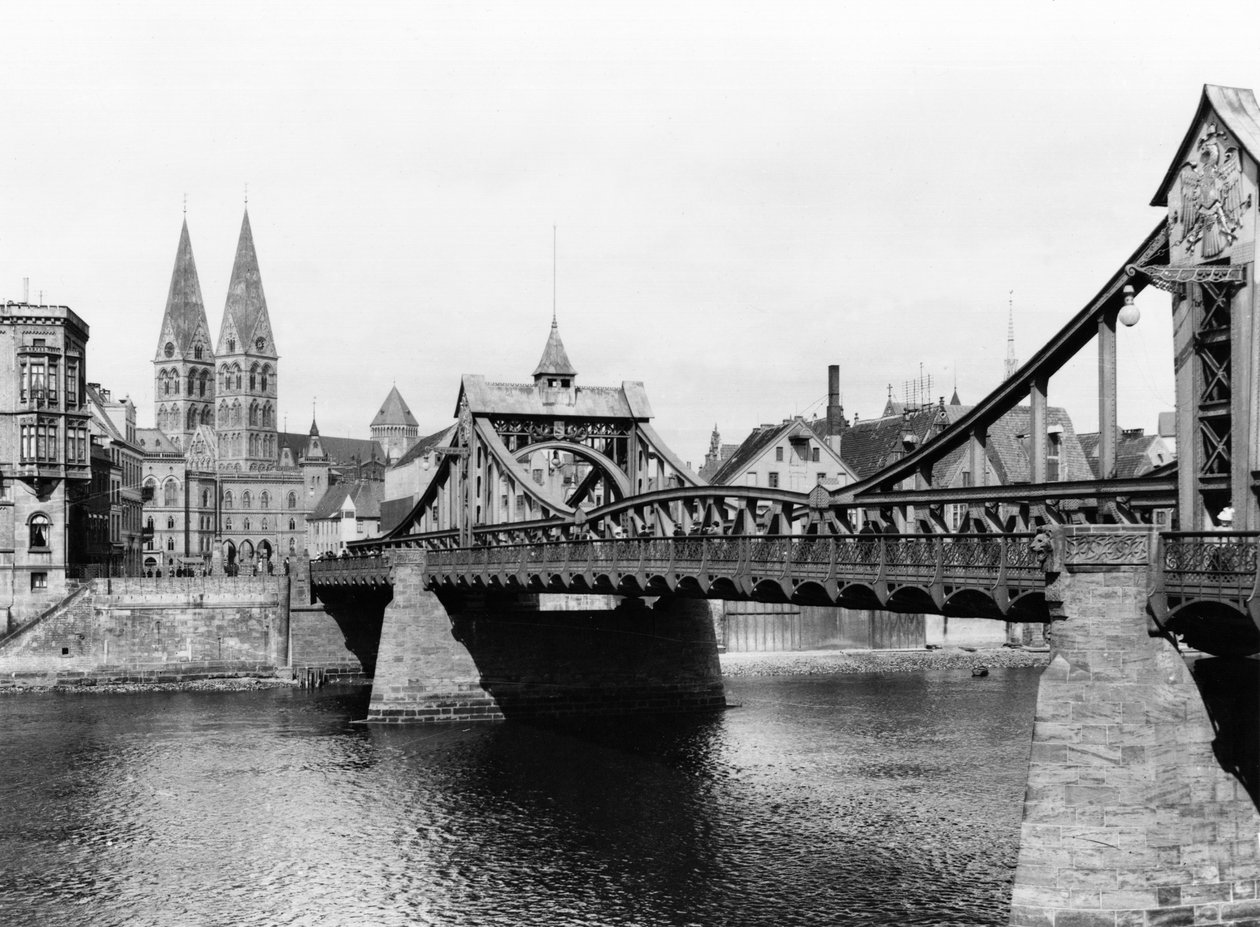 Weser Bridge, Brémy, kolem roku 1910 od Jousset