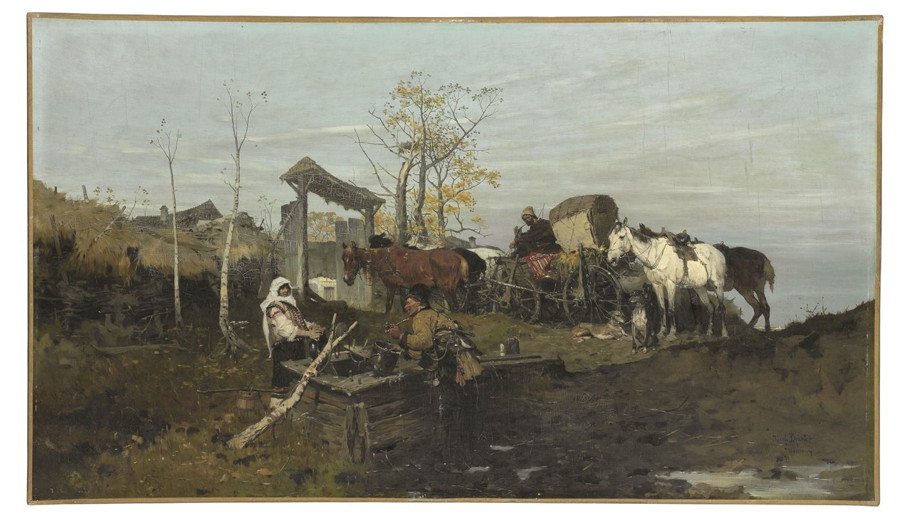 Rozhovor u studny, 1877 od Jozef Brandt