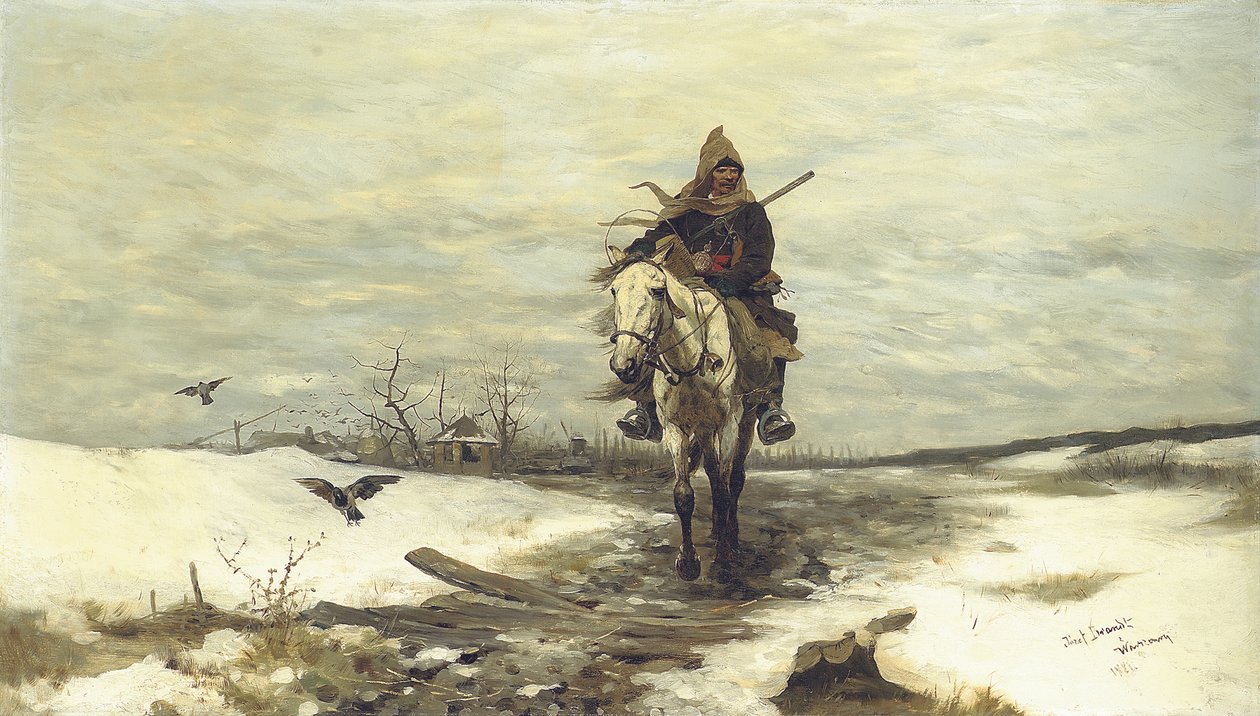 Osamělý lovec, 1881 od Jozef Brandt