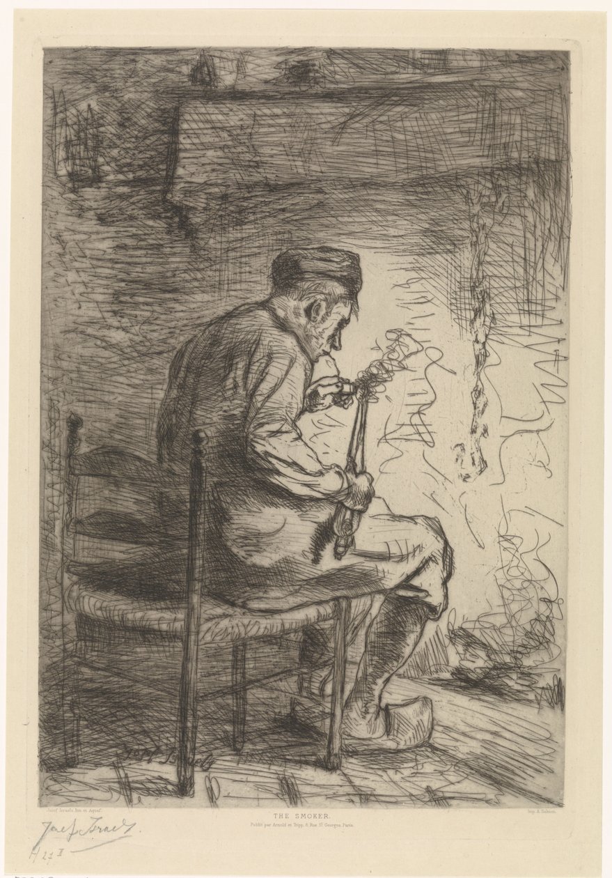 Interieur met roker The Smoker (title on object)   1410905   cs       czech Successfully Translated  Original: American Trade-Marks and Devices: Fisher Body Corporation, Detroit (litho) Translat: American Trade-Marks and Devices: Fisher Body Corporation, D od Jozef Israëls
