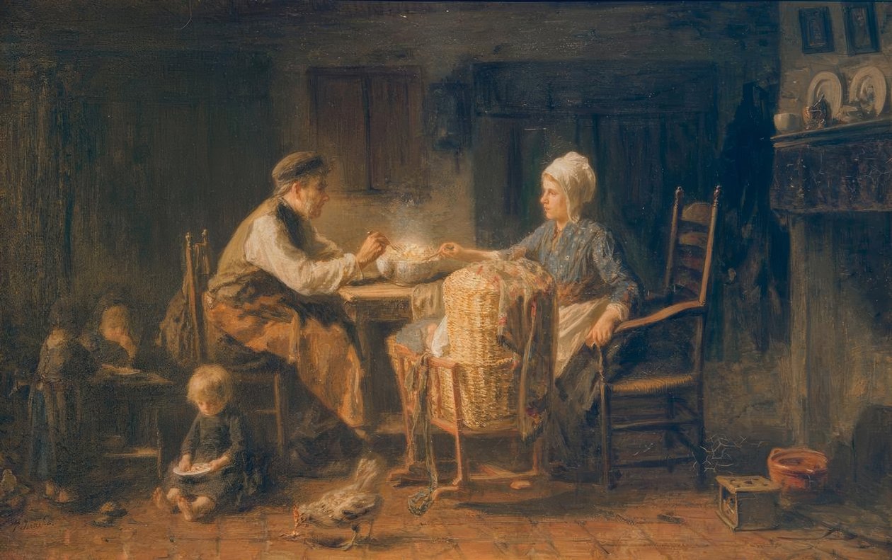Skromné jídlo od Jozef Israëls