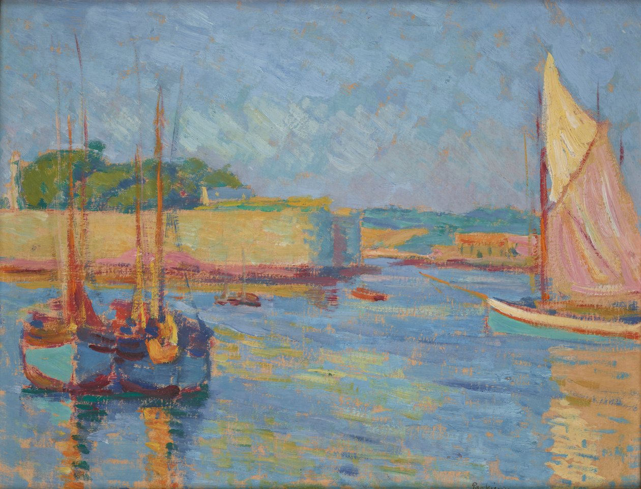 Přístav v Concarneau od Jozef Pankiewicz