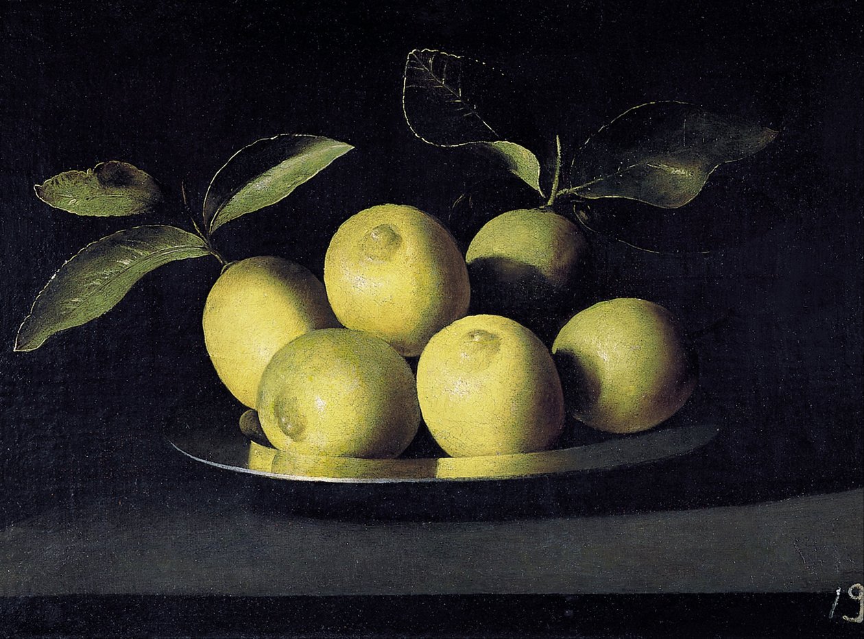 Zátiší citronů od Juan de Zurbaran