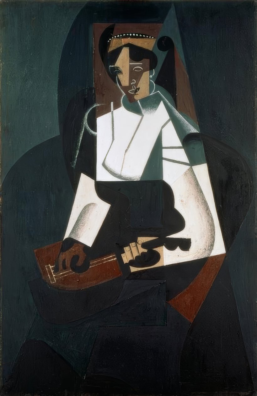 Žena s mandolínou od Juan Gris