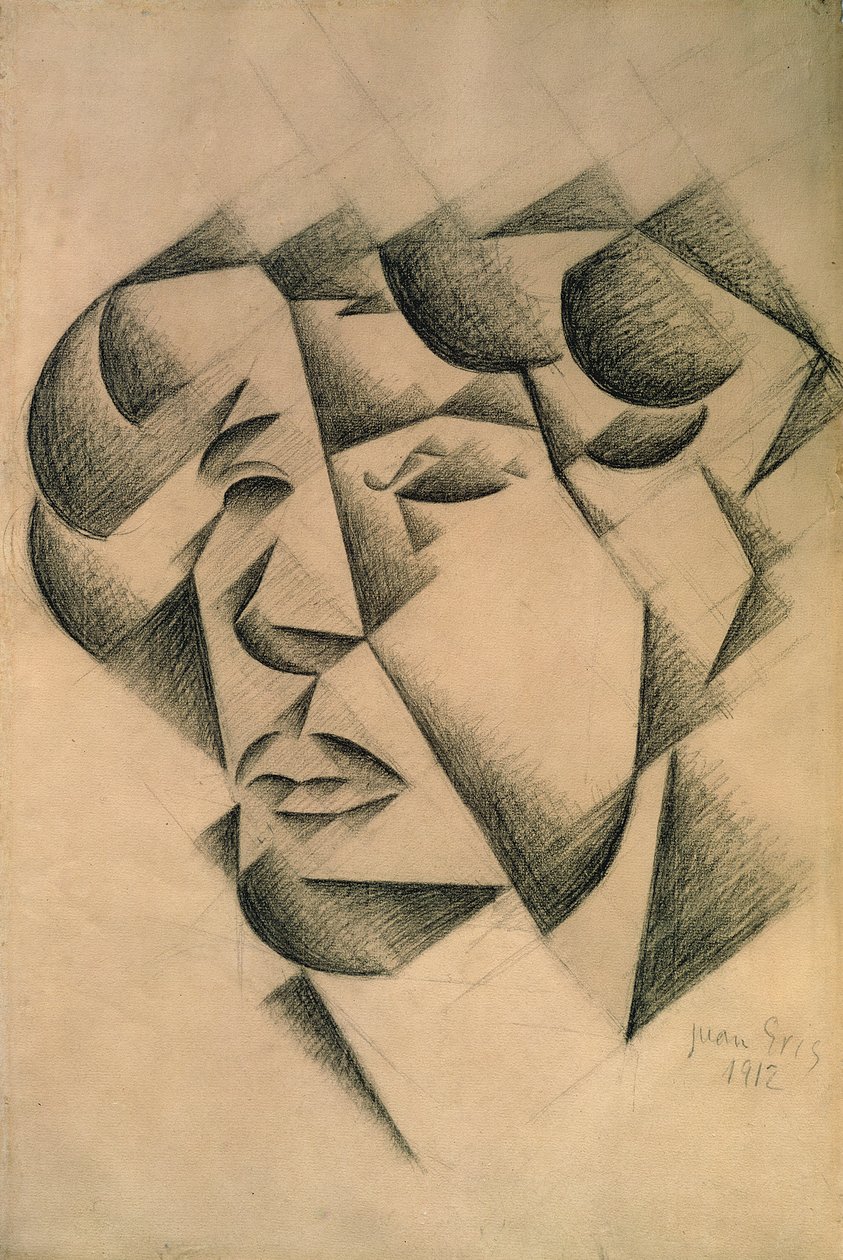 Autoportrét, 1912 (uhl na papíře) od Juan Gris