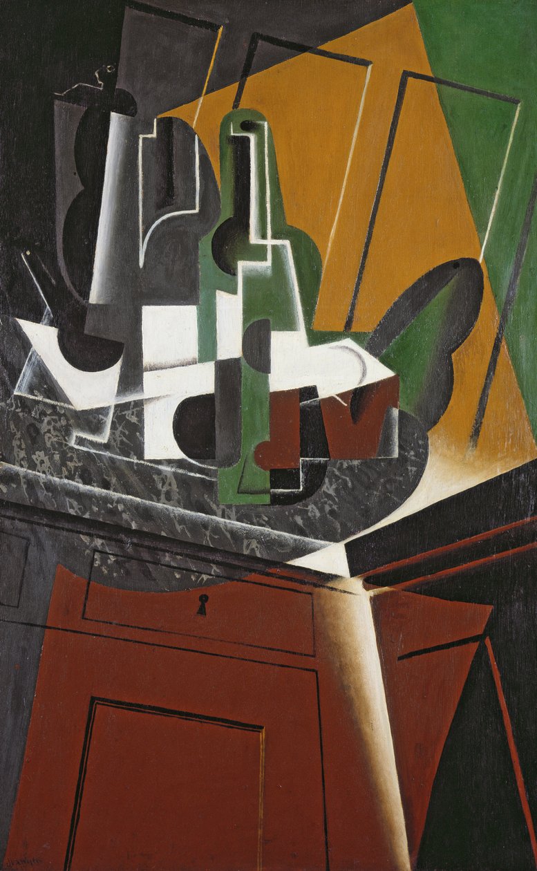 The Sideboard, 1917 (olej na překližce) od Juan Gris