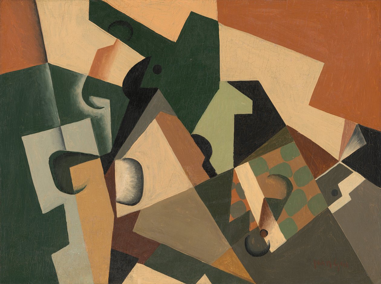 Sklo a šachovnice od Juan Gris