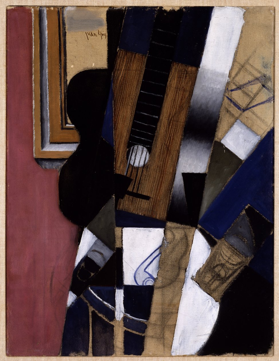 Kytara a dýmka od Juan Gris