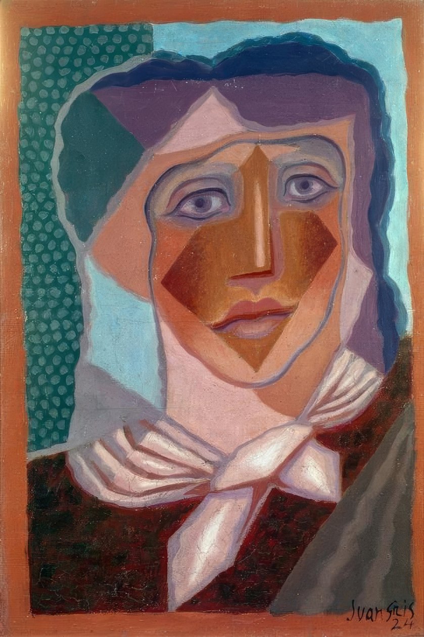 Juan Gris, žena s nákrčníkem, 1924 od Juan Gris