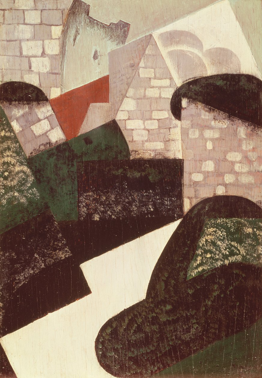 Krajina u Loches, 1916 (panel) od Juan Gris