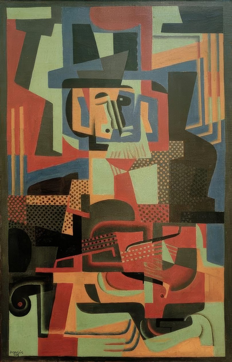 Muž s houslemi od Juan Gris