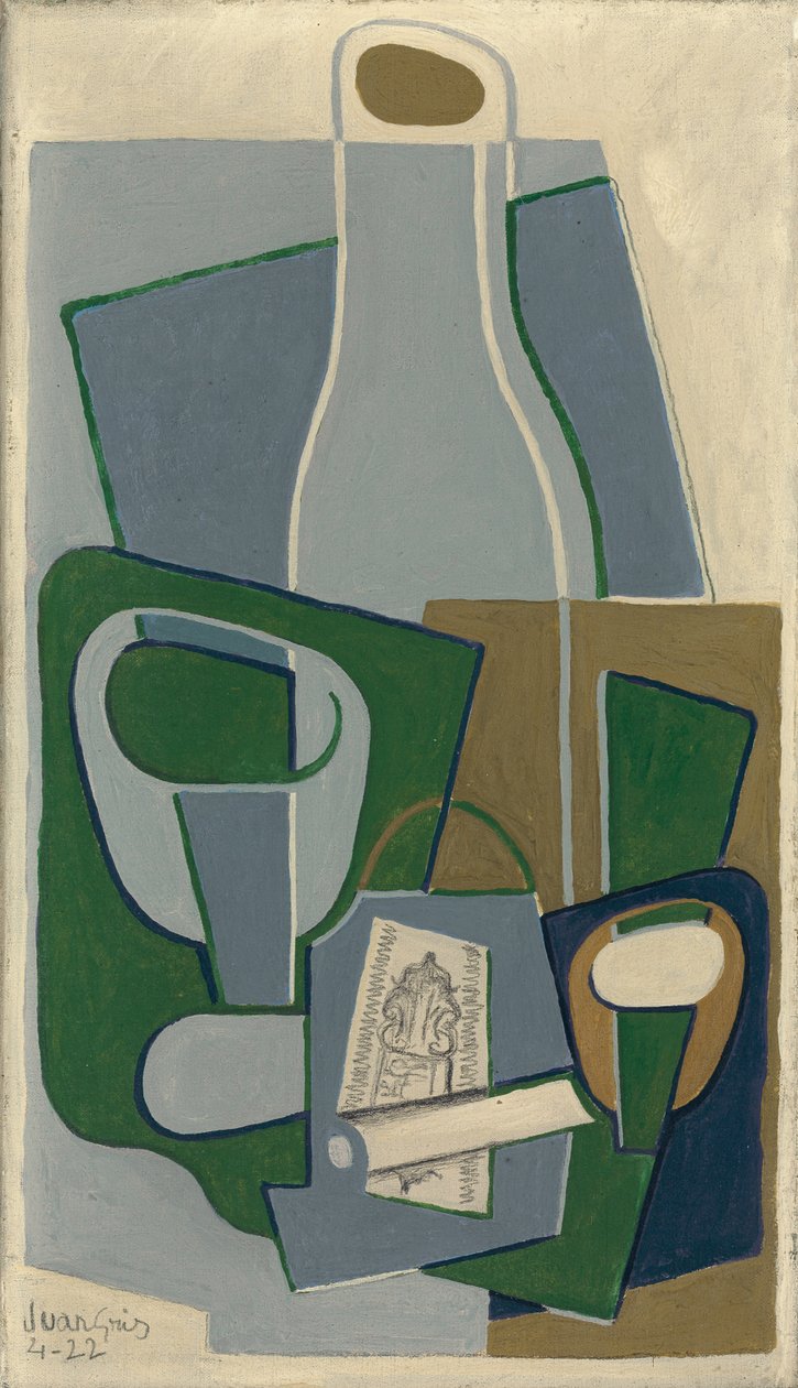 Pipe and Packet of Tobacco, 1922 od Juan Gris