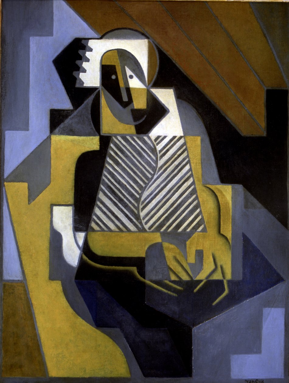Sedící žena, kolem 1915-20 (olej na plátně) od Juan Gris