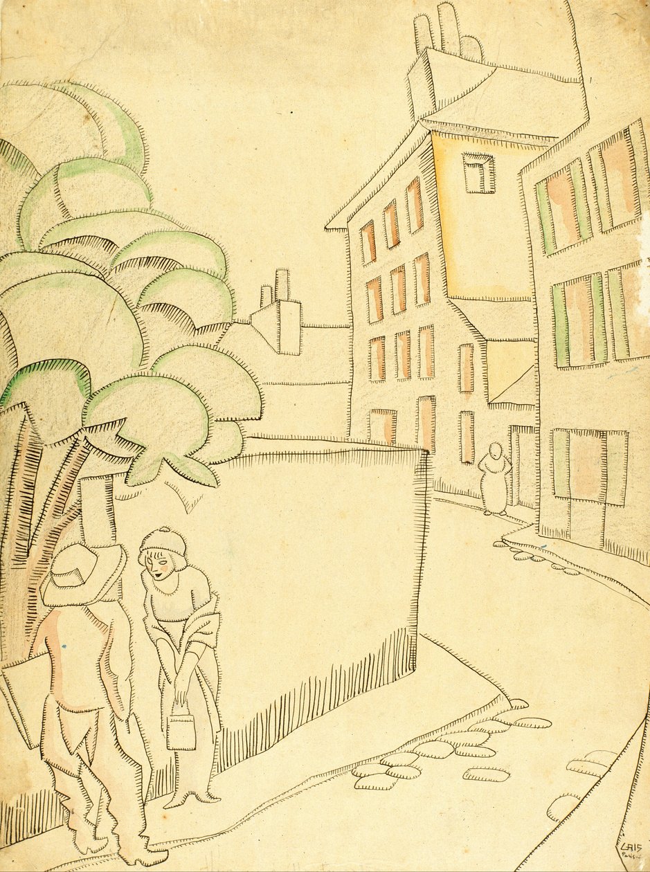 Ulice na Montmartru od Juan Gris
