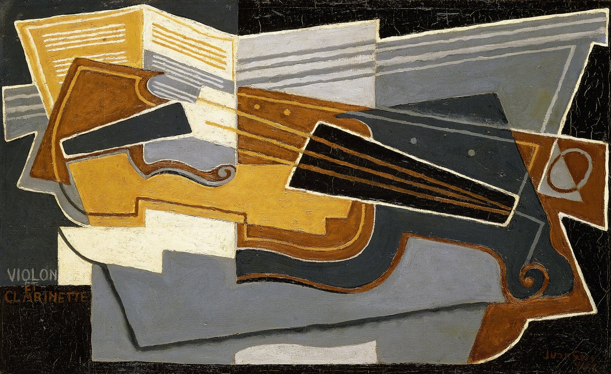 Housle a klarinet, 1921 od Juan Gris