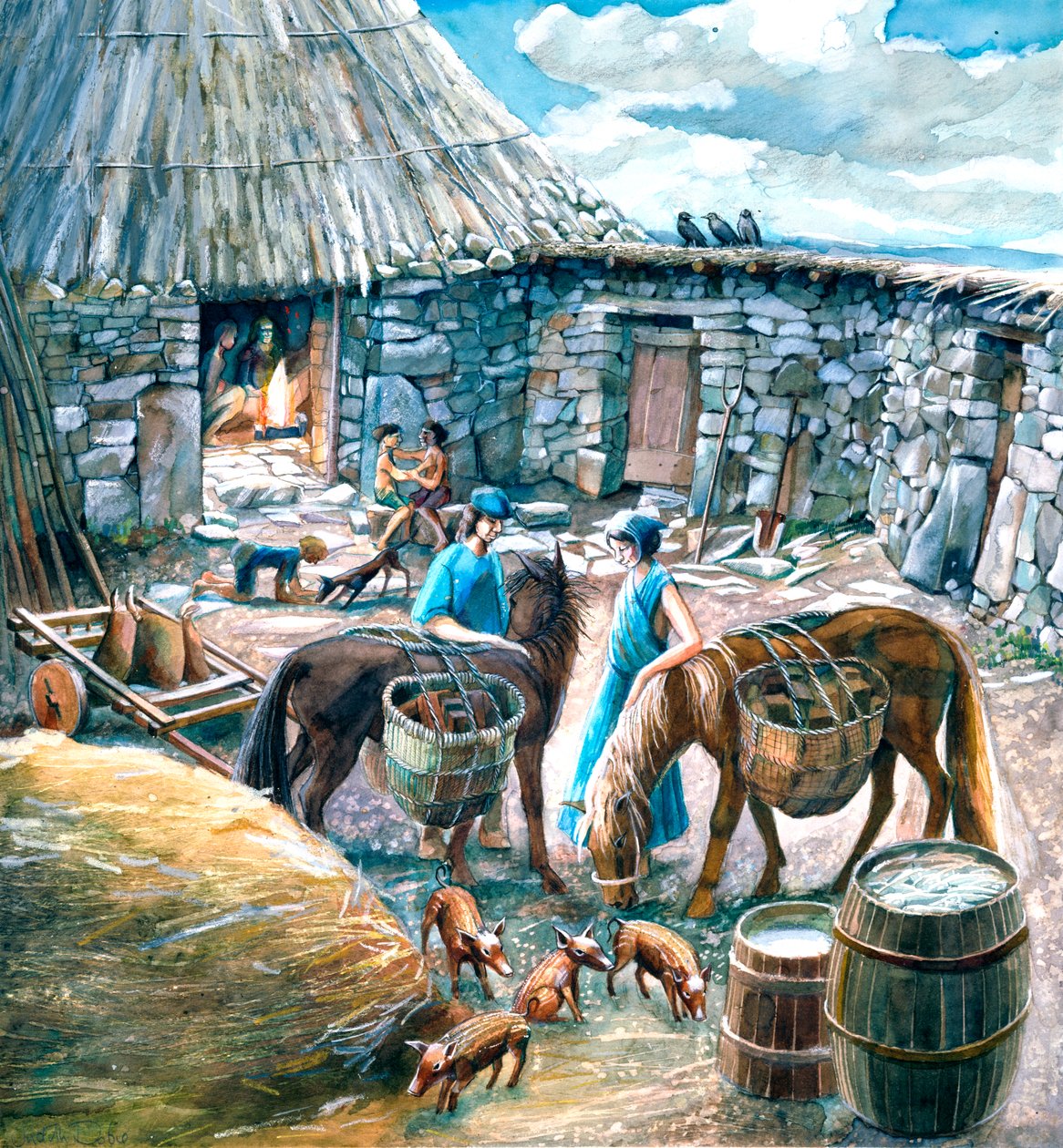 Chysauster Ancient Village, c1.-2. století, c1990-2010 od Judith Dobie