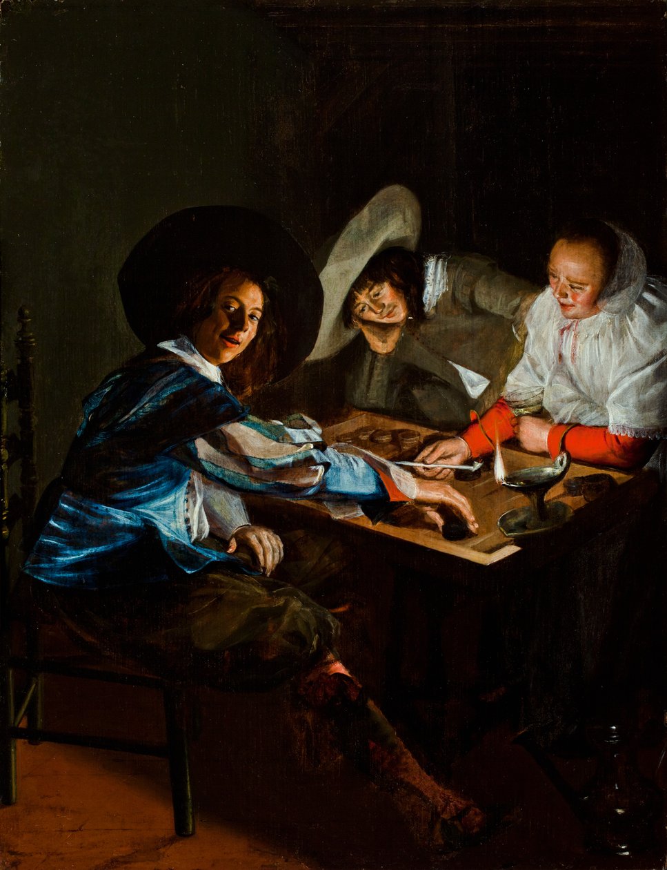 Hra Tric-Trac, kolem roku 1630 od Judith Leyster
