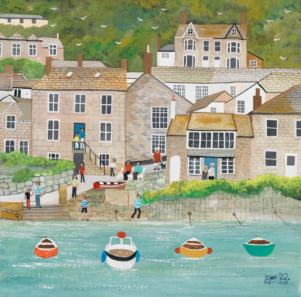 Přístaviště v Mousehole od Judy Joel