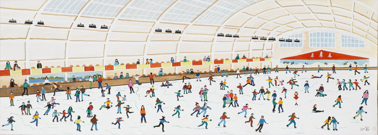 Bruslení v Richmondu, 2009 (kvaš na papíře) od Judy Joel