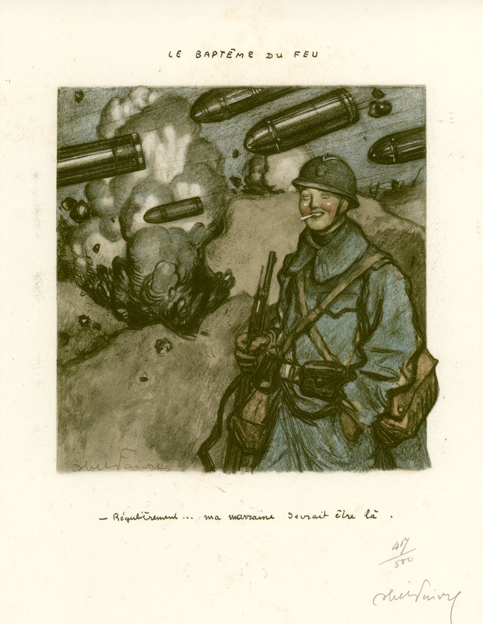 Křest ohněm od Jules Abel Faivre