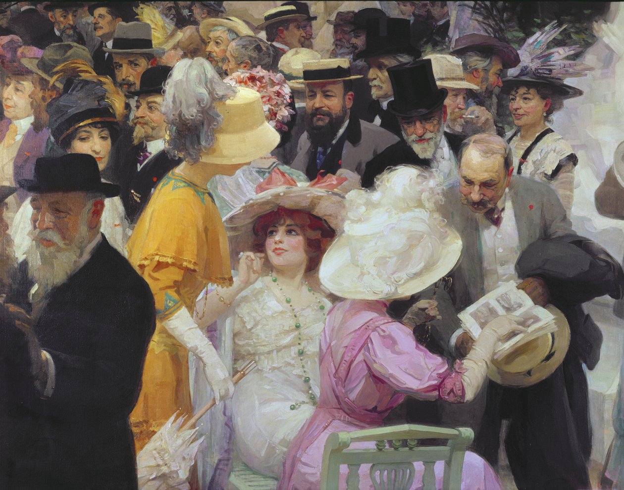 Pátek na Salonu francouzských umělců, 1911 olej na plátně detail 64809 od Jules Alexandre Gruen or Grun