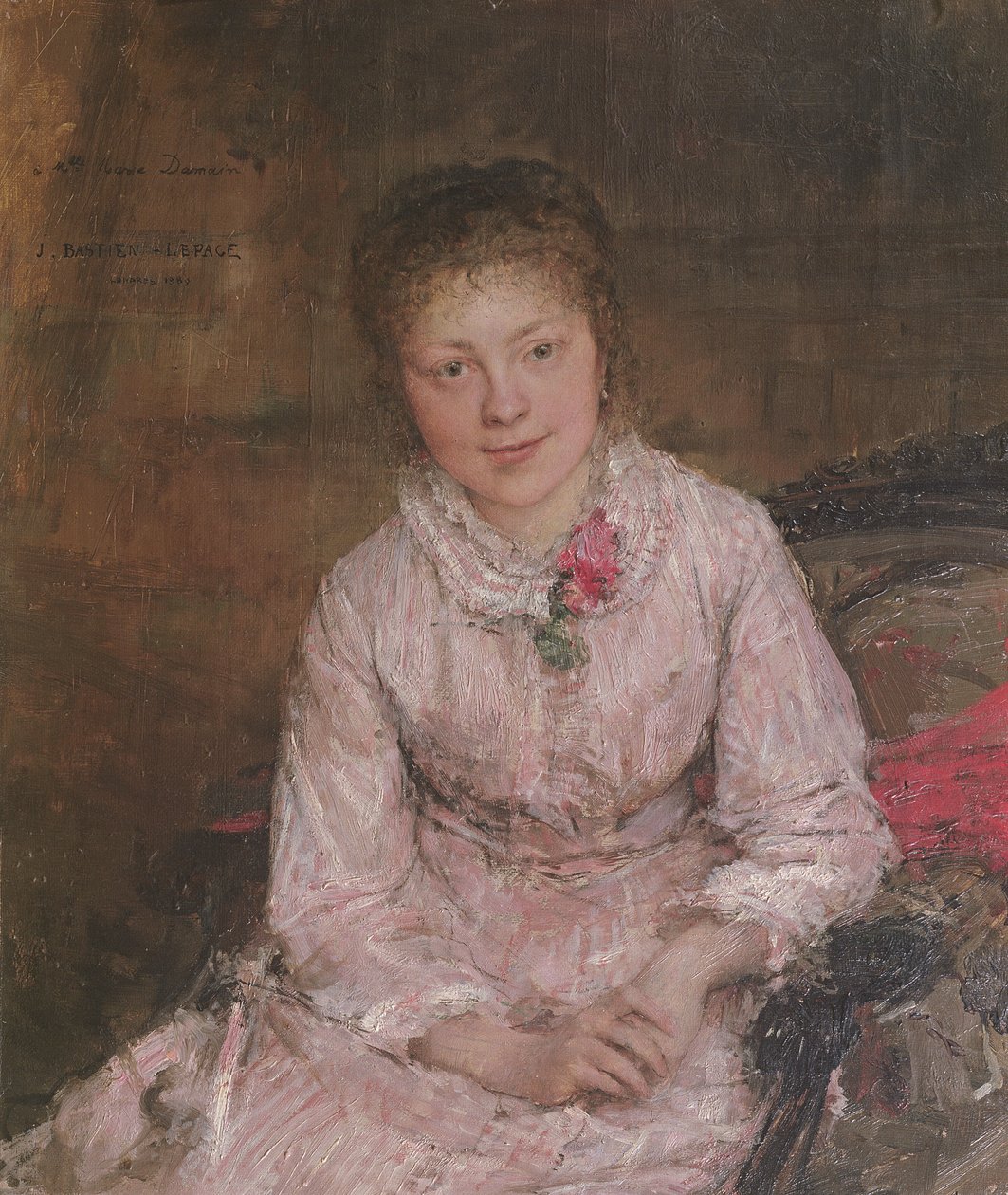 Portrét mladé ženy od Jules Bastien Lepage