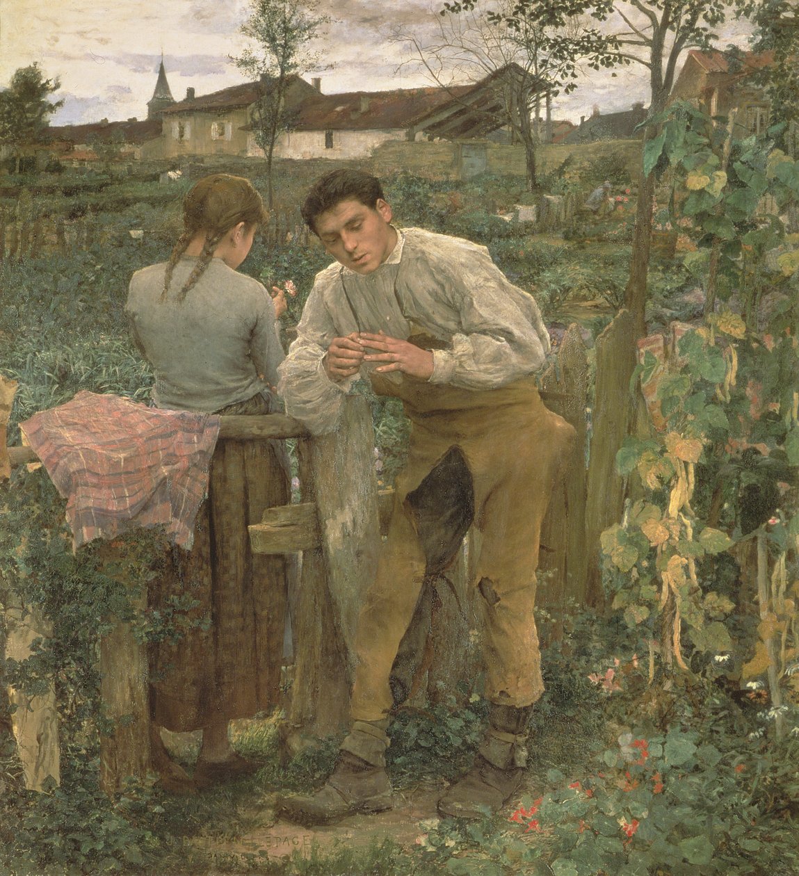 Venkovská láska, 1882 od Jules Bastien Lepage